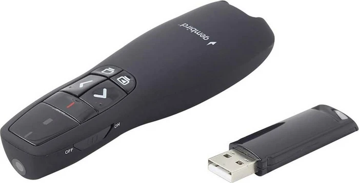Gembird Kabelloser Präsentationsassistent mit Laserpointer, schwarz, USB-A
