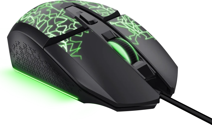 Trust Gaming GXT 1113 Vylax Illuminated Gaming Mouse schwarz/transparent, USB