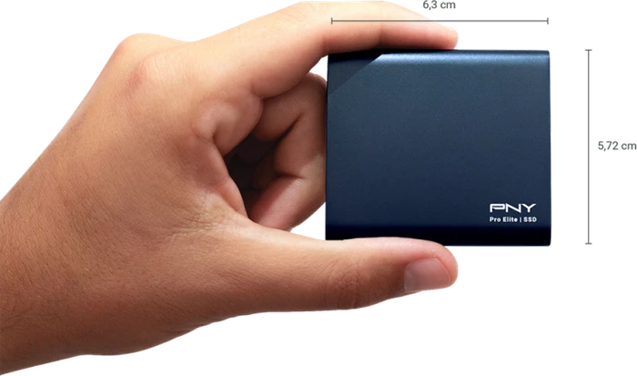 PNY Pro Elite Portable SSD, 1TB, USB-C 3.1