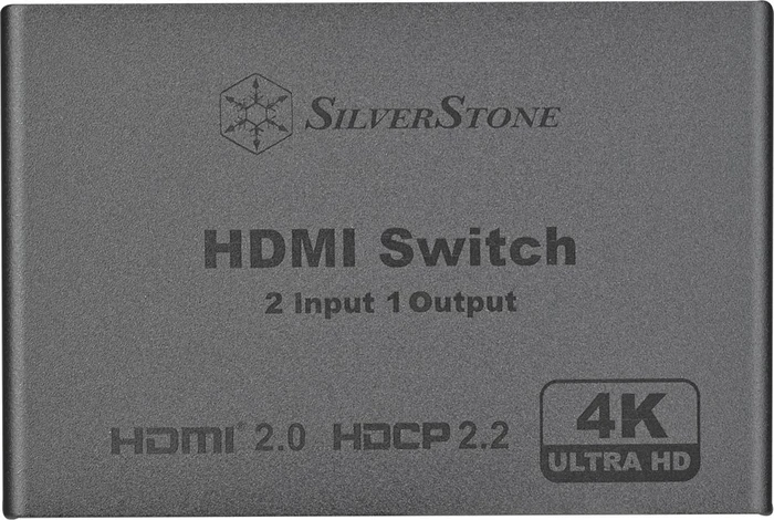 SilverStone HSW21, HDMI Switch 2 in 1 out 4K/60Hz