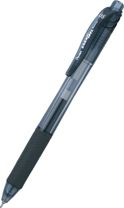 Pentel EnerGel X BLN105 0.5mm/0.25mm Gelroller schwarz/transparent