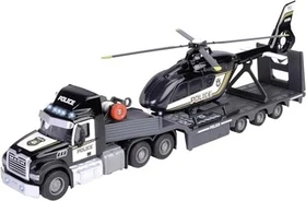 Majorette Mack Granite Truck + Airbus Police Helicopter