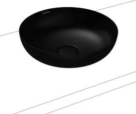 Kaldewei Miena 3181 Waschtisch-Schale rund Ø38cm, Perl-Effekt, schwarz