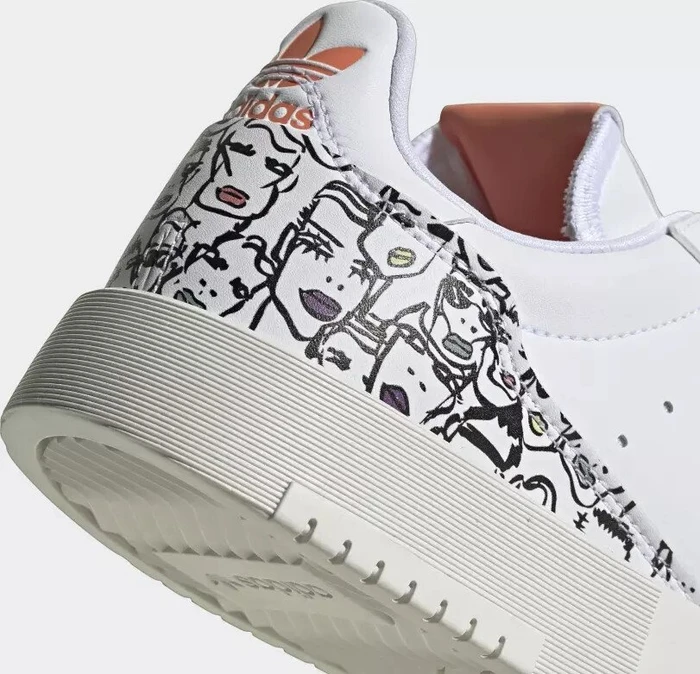 adidas Supercourt cloud white/core black/semi coral (Damen)