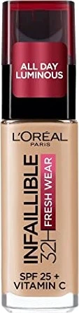 L'Oréal Infaillible 32H Fresh Wear Make-Up Foundation 125 natural rose/beige LSF25, 30ml