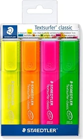 Staedtler Textsurfer classic 364 rainbow sortiert, 4er-Set, Etui