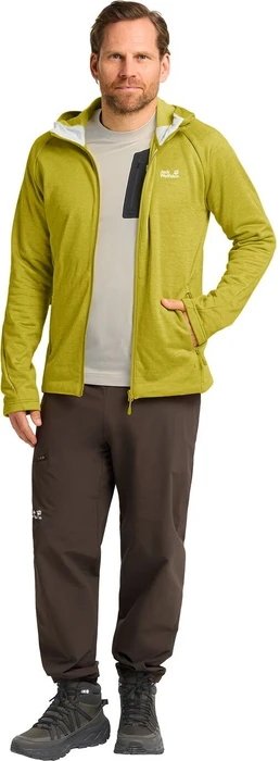 Jack Wolfskin Peak District Hooded FZ Jacke chartreuse (Herren)