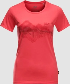 Jack Wolfskin Crosstrail Graphic Funktionsshirt kurzarm tulip red (Damen)