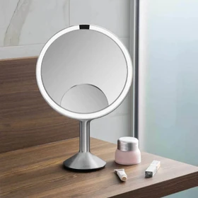 simplehuman Sensorspiegel Trio Max 25cm Kosmetikspiegel weiß