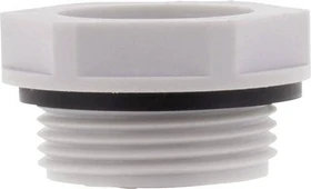 Wiska KRM 40/25 EADR 40 LG Reduzierung Kunststoff mit Anschlussgewindedichtring, RAL 7035, M40 / M25