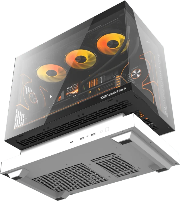 DarkFlash Floatron F1 White, Glasfenster