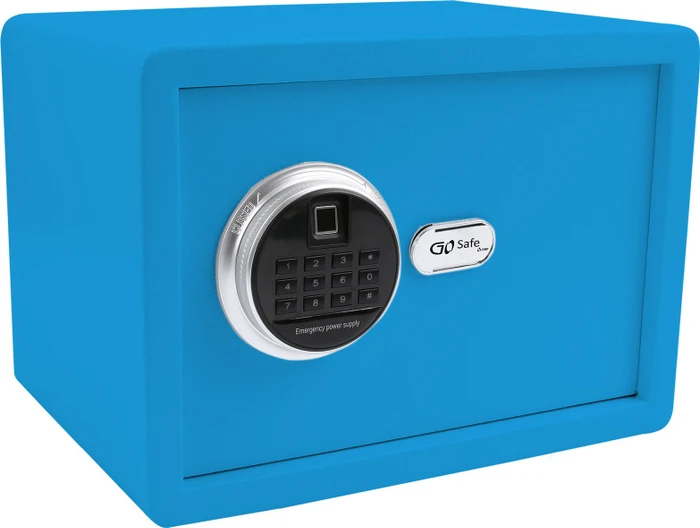 Olympia Olymp GOsafe 2.0/120FP Wandtresor, blau, Schlüsselschloss/elektronisches Zahlenschloss/Fingerprintreader