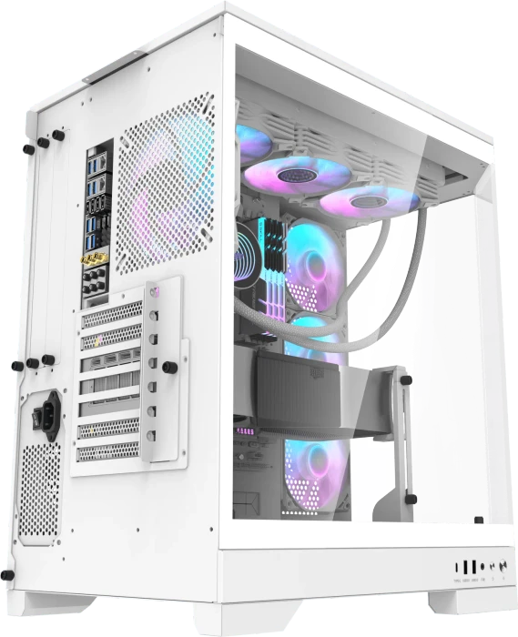 DarkFlash DQX90 White, Glasfenster