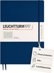 Leuchtturm1917 Classic Master Slim Notizbuch, A4+, kariert, Hardcover, marine