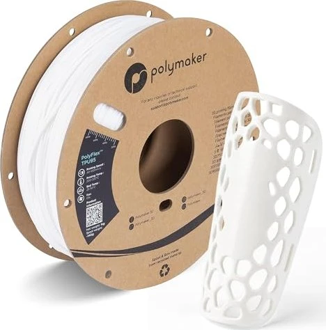 Polymaker PolyFlex TPU95, weiß, Spule, 1.75mm, 750g