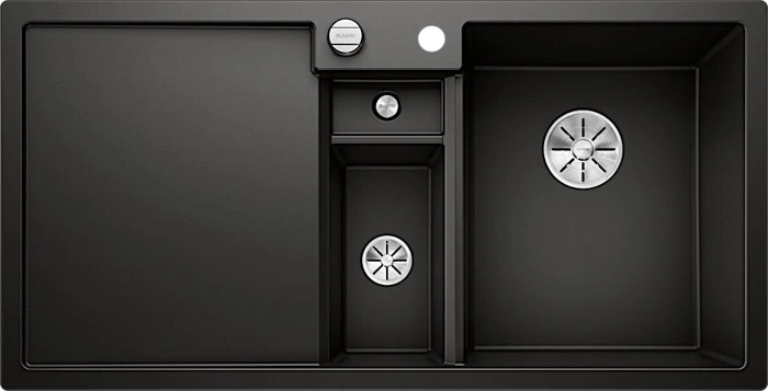 Blanco Collectis 6 S InFino Einbau Becken rechts mit Ablauffernbedienung schwarz