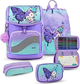 Belmil Premium Smarty Plus Serenity Schultaschen-Set, 5-tlg.