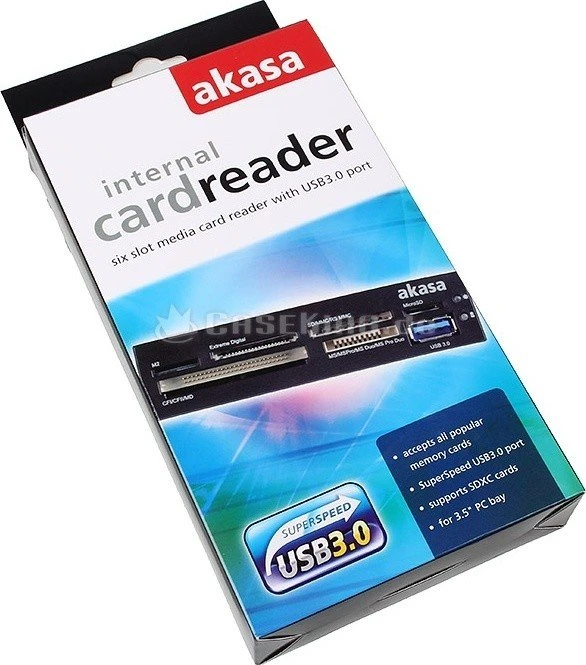 Akasa Internal Multi-Slot-Cardreader, USB 2.0 9-Pin Stecksockel [Stecker]