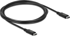 DeLOCK USB-C Kabel, USB4 Gen2x2, 20Gb/s, 4K60Hz, 100W PD, USB-C [Stecker] auf USB-C [Stecker], 2m (86980)
