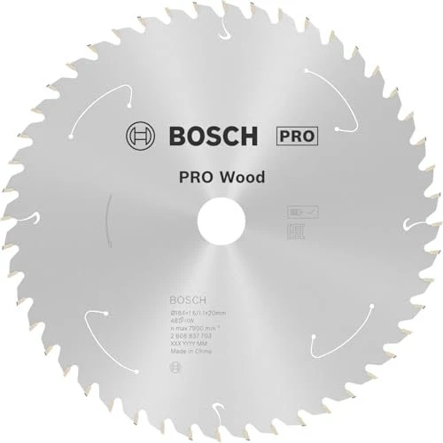 Bosch Professional Standard for Wood Kreissägeblatt 48Z, 184x1.1x20mm, 1 Stück