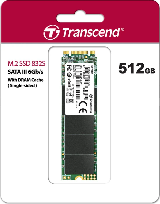 Transcend MTS832S SSD 512GB, M.2 2280 / B-M-Key / SATA 6Gb/s
