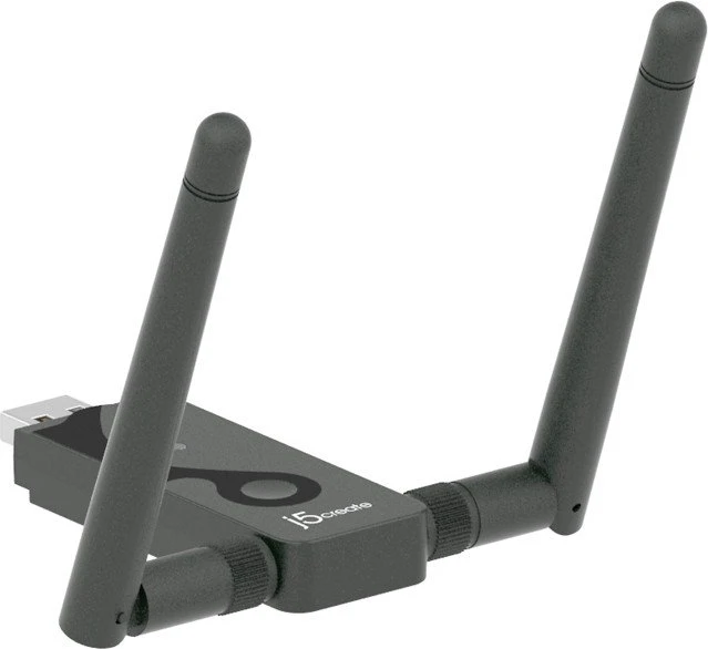 j5create USB 2.0 Dual Band WiFi Adapter, 2.4GHz/5GHz WLAN, USB-A 2.0 [Stecker]