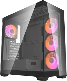 DarkFlash DS900 Black, DC-DS900-B-ES1, inkl. 4x Lüfter, Glasfenster