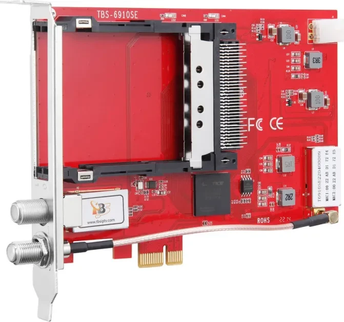 TBS DVB-S2X Doppel-Tuner mit CI, PCIe x1