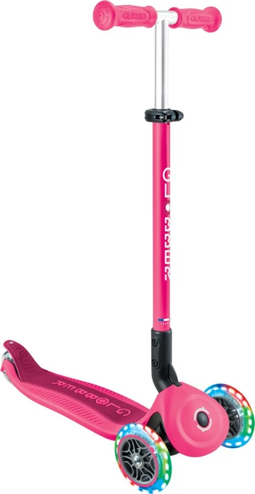 Globber Go Up Active Lights Kickboard fuchsia pink