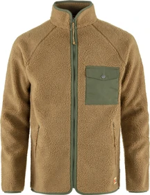 Fjällräven Vardag Pile Fleece Jacke buckwheat brown/laurel green (Herren)