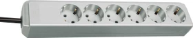 Brennenstuhl Eco-Line, 6-fach, 1.5m, grau