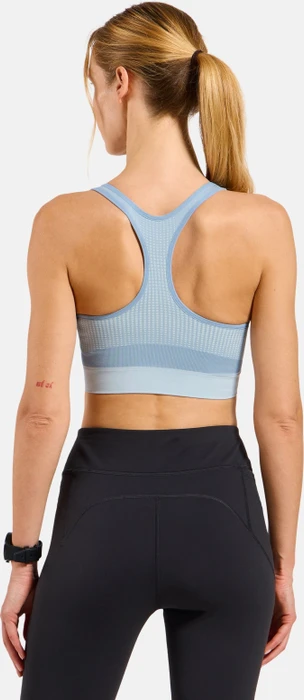 Odlo Seamless High mit Reißverschluss Sport-BH baby blue/ashley blue (Damen)