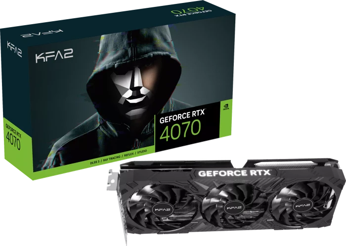 KFA2 GeForce RTX 4070 1-Click OC 3X, 12GB GDDR6X, HDMI, 3x DP
