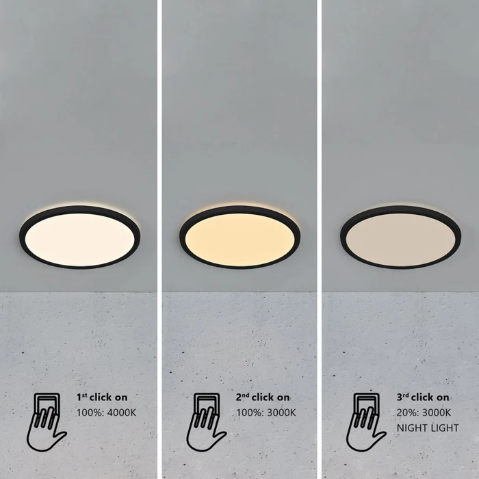 Nordlux Oja LED-Deckenleuchte schwarz