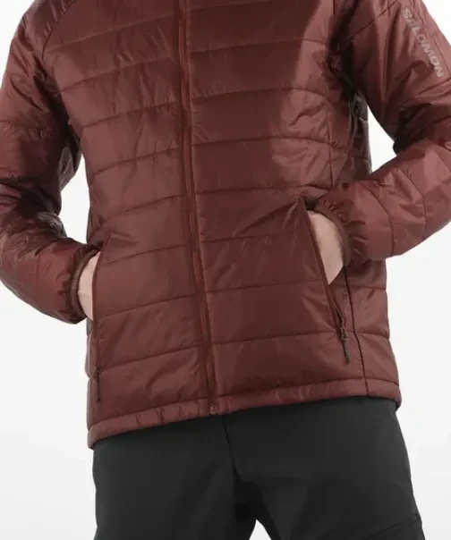 Salomon Outline Hooded Funktionsjacke rum raisin (Herren)