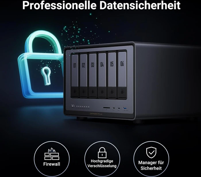 Ugreen NASync DXP6800 Plus, 8GB RAM, 1x RJ-45 10GBase-T, 1x RJ-45 2.5GBase-T