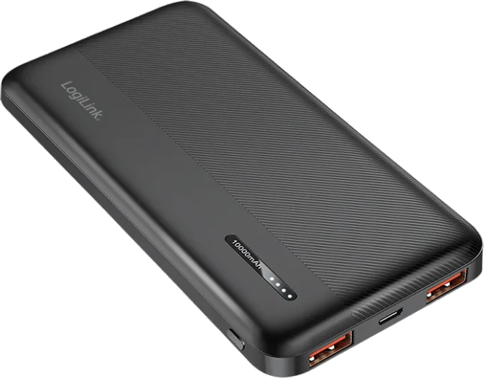 LogiLink Powerbank 10000mAh PD 20W 2x USB-A + USB-C schwarz