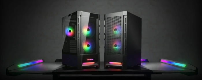 Cougar Duoface RGB, schwarz, Glasfenster
