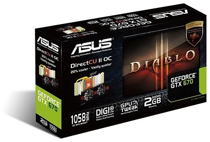 ASUS GeForce GTX 670, GeForce GTX 670, 2GB GDDR5, 2x DVI, HDMI, DP