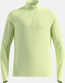 Odlo Essentials Ceramiwarm Midlayer Half Zip Laufshirt langarm shadow lime (Herren)