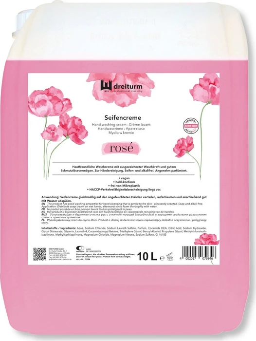 Dreiturm 7984 Rose Seifencreme, 10l