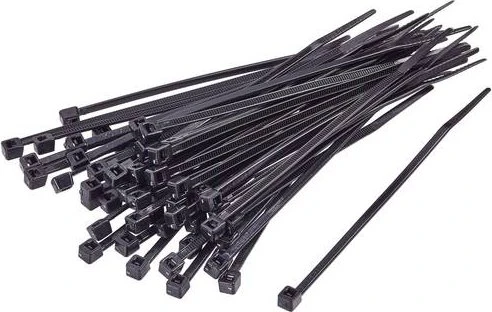 Conrad Electronic TRU Components Polyamid Kabelbinder, 12mm, 610mm, schwarz, 100 Stück (TC-BT-610-7.6-UVB)