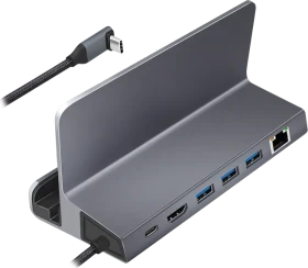 LogiLink 6-Port Dockingstation und Halterung, USB-C 3.0 [Stecker] (UA0408)
