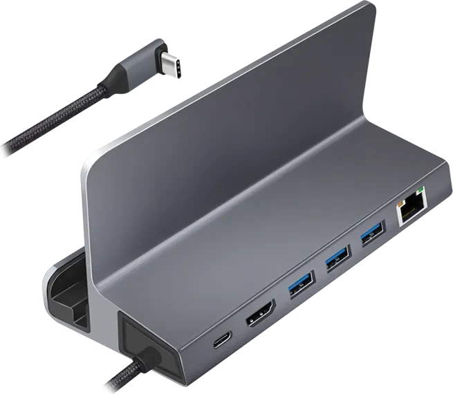 LogiLink 6-Port Dockingstation und Halterung, USB-C 3.0 [Stecker]