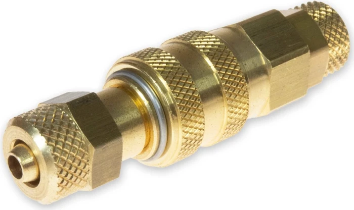 DRAK-Aquaristik Einhandkupplung Messing für Kunststoffschlauch, 4/6mm