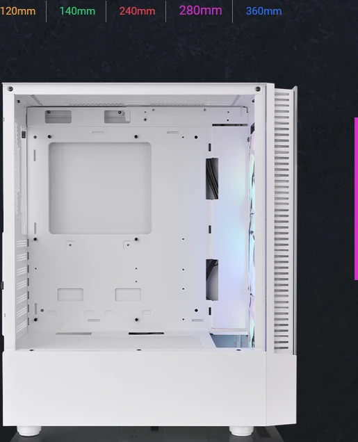 Thermaltake View 200 TG ARGB Snow Edition, weiß, Glasfenster