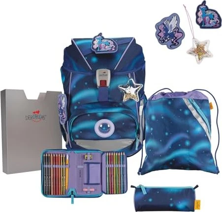 DerDieDas ErgoFlex Superlight Luna Schulrucksack-Set, 5-tlg.