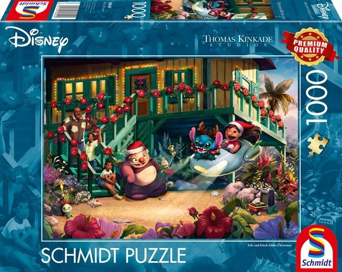Schmidt Spiele Thomas Kinkade Disney Lilo and Stitch Aloha Christmas