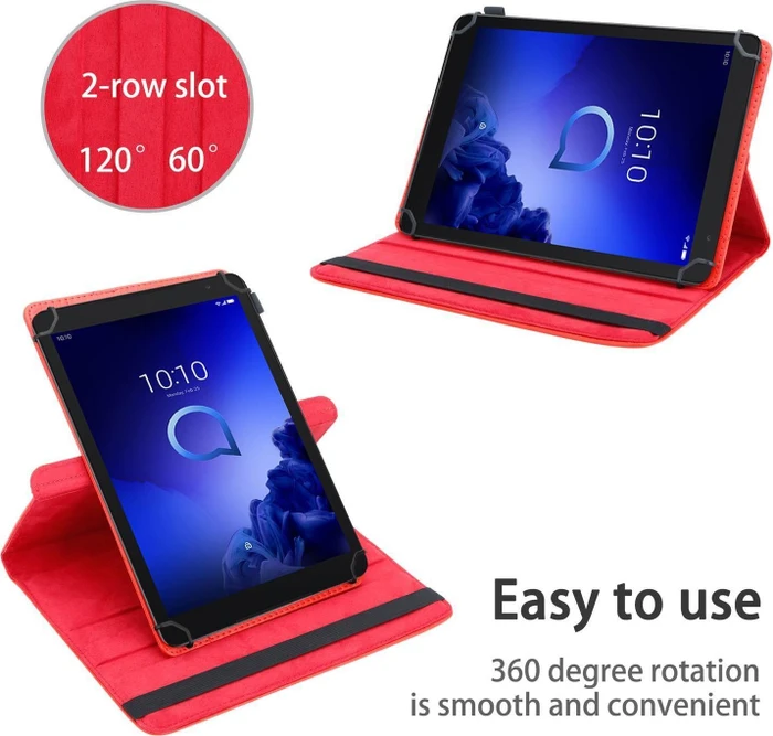 Cadorabo Schutzhülle 360° für Fire HD 10 2017 (7. Generation), rot