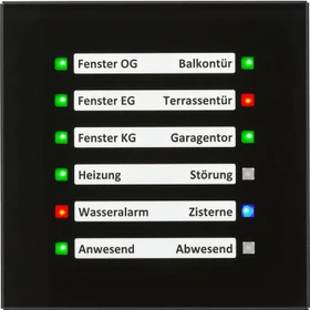 MDT Glas LED Anzeige schwarz